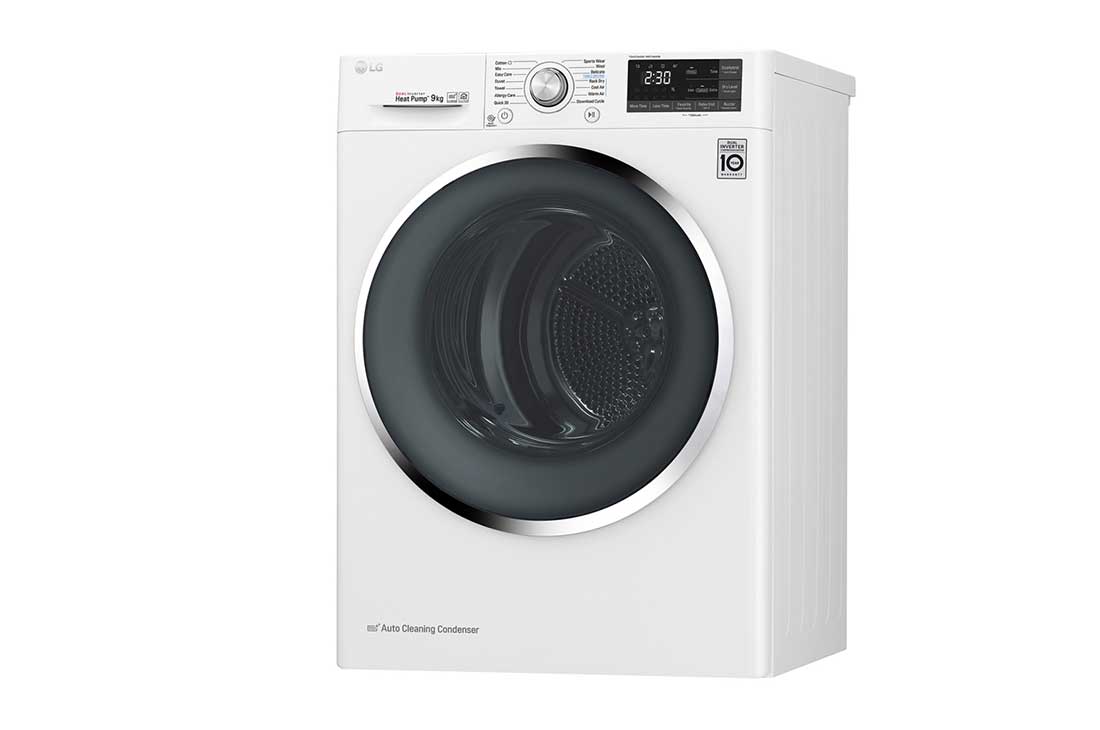LG 9-kg DUAL Inverter Heat Pump™ Eco-Hybridikuivain Lämpöpumpputekniikalla , RC90U2AV2W, thumbnail 6