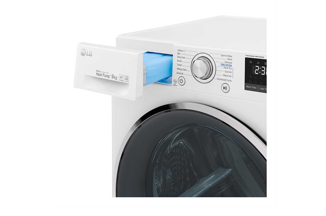 LG 9-kg DUAL Inverter Heat Pump™ Eco-Hybridikuivain Lämpöpumpputekniikalla , RC90U2AV2W, thumbnail 11