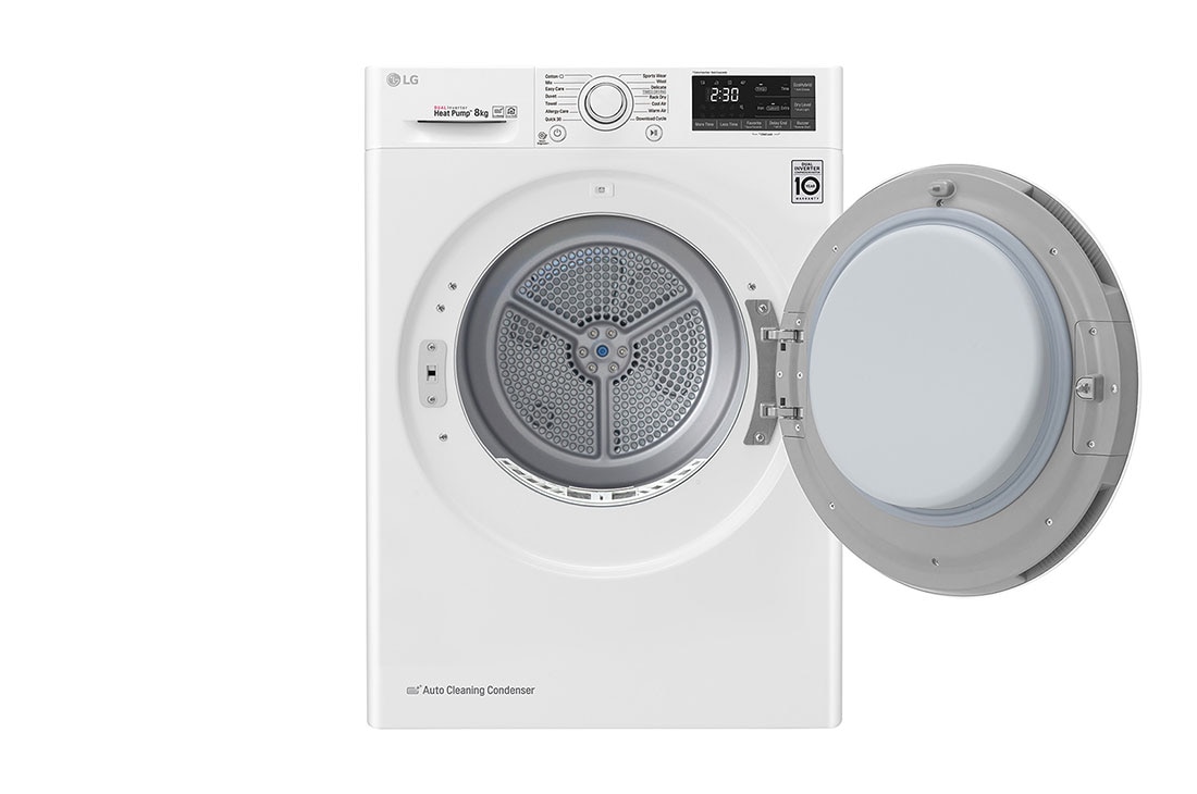 LG 8-kg DUAL Inverter Heat Pump™ Eco-Hybridikuivain Lämpöpumpputekniikalla , FDRC308N0W9, thumbnail 3