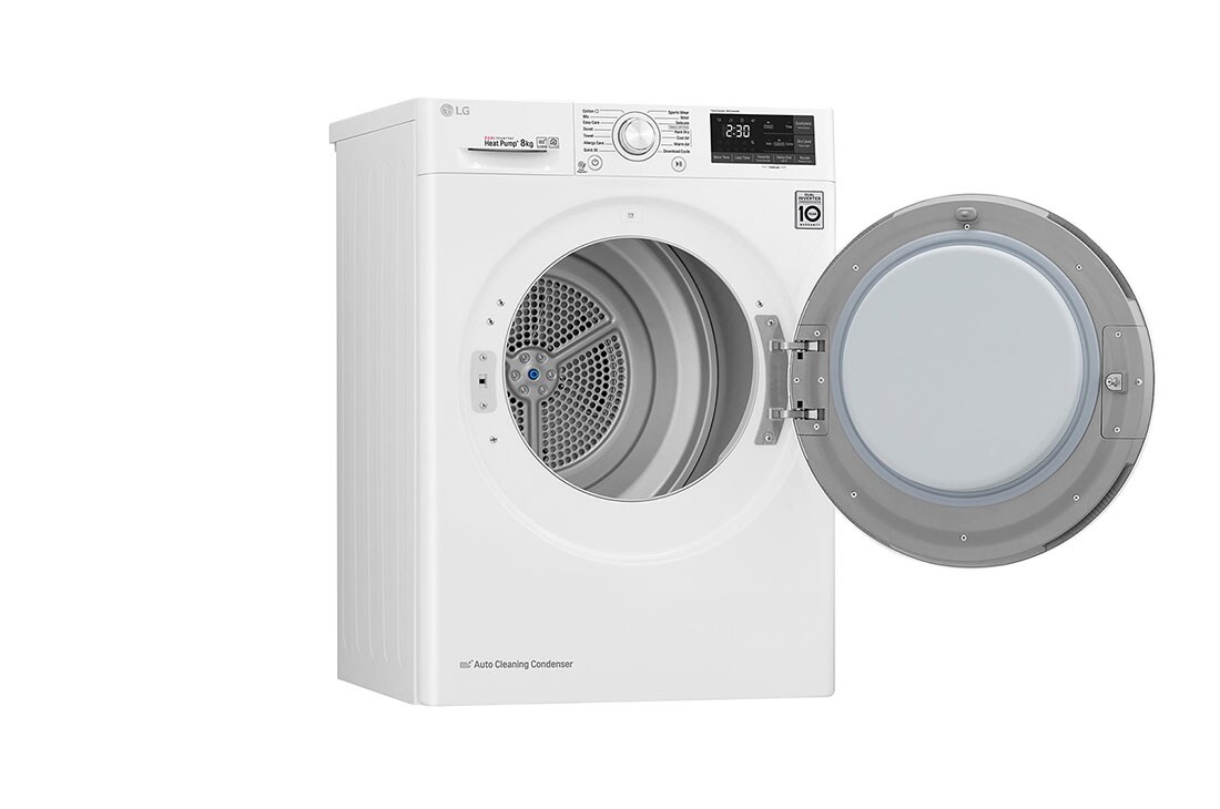 LG 8-kg DUAL Inverter Heat Pump™ Eco-Hybridikuivain Lämpöpumpputekniikalla , FDRC308N0W9, thumbnail 12