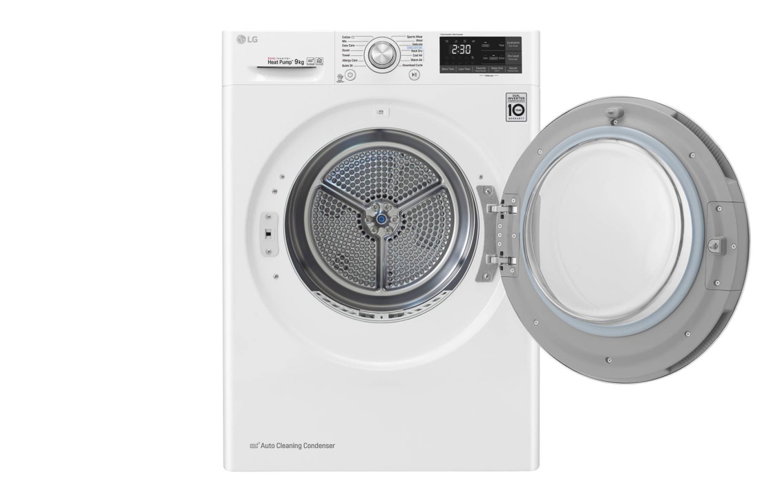 LG 9-kg DUAL Inverter Heat Pump™ Eco-Hybridikuivain Lämpöpumpputekniikalla , RC9DN9029, thumbnail 6