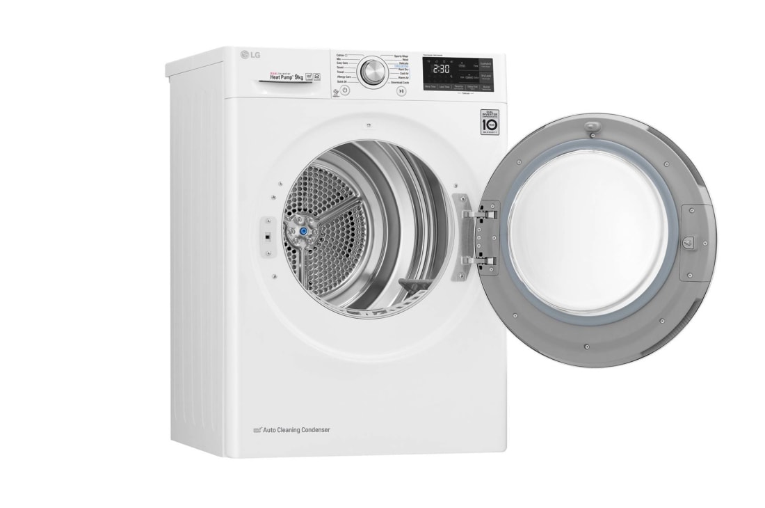 LG 9-kg DUAL Inverter Heat Pump™ Eco-Hybridikuivain Lämpöpumpputekniikalla , RC9DN9029, thumbnail 8