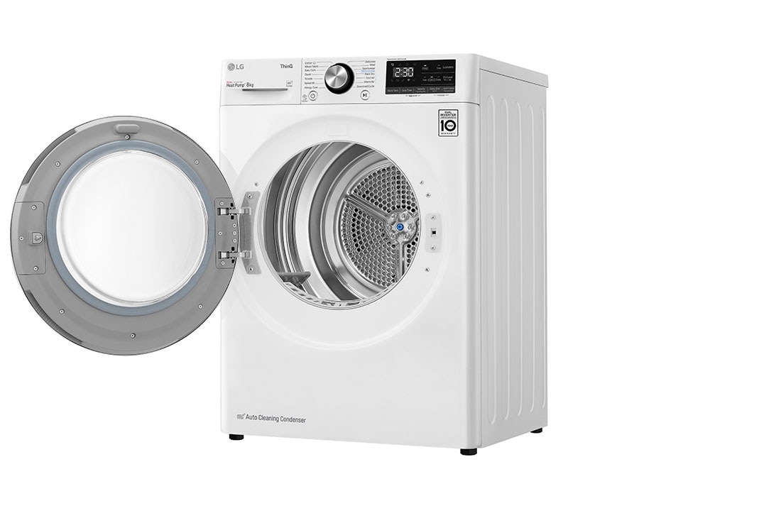 LG 8-kg DUAL Inverter Heat Pump™ Eco-Hybridikuivain Lämpöpumpputekniikalla , K0RV908N1W9, K0RV908N1W9, thumbnail 13