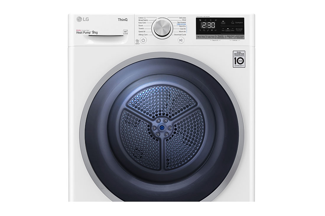 LG 9-kg DUAL Inverter Heat Pump™ Eco-Hybridikuivain Lämpöpumpputekniikalla , F0RV509N1WD, F0RV509N1WD, thumbnail 5