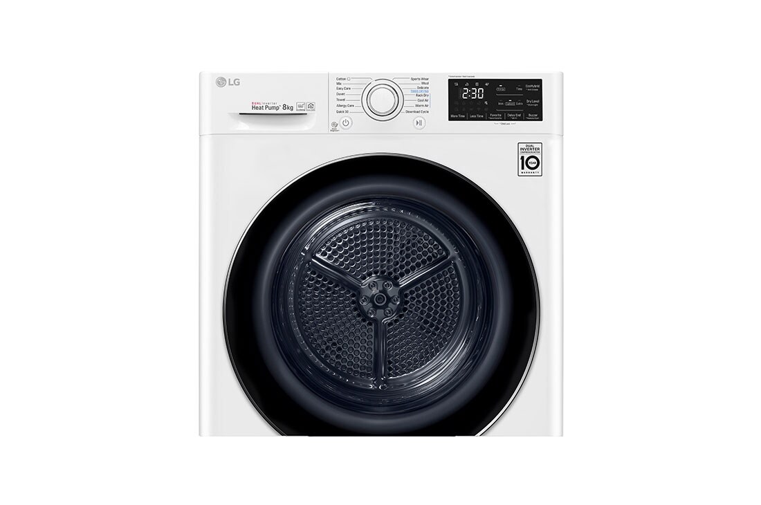 LG 8-kg DUAL Inverter Heat Pump™ Eco-Hybridikuivain Lämpöpumpputekniikalla , FDRC308N2W9, FDRC308N2W9, thumbnail 5
