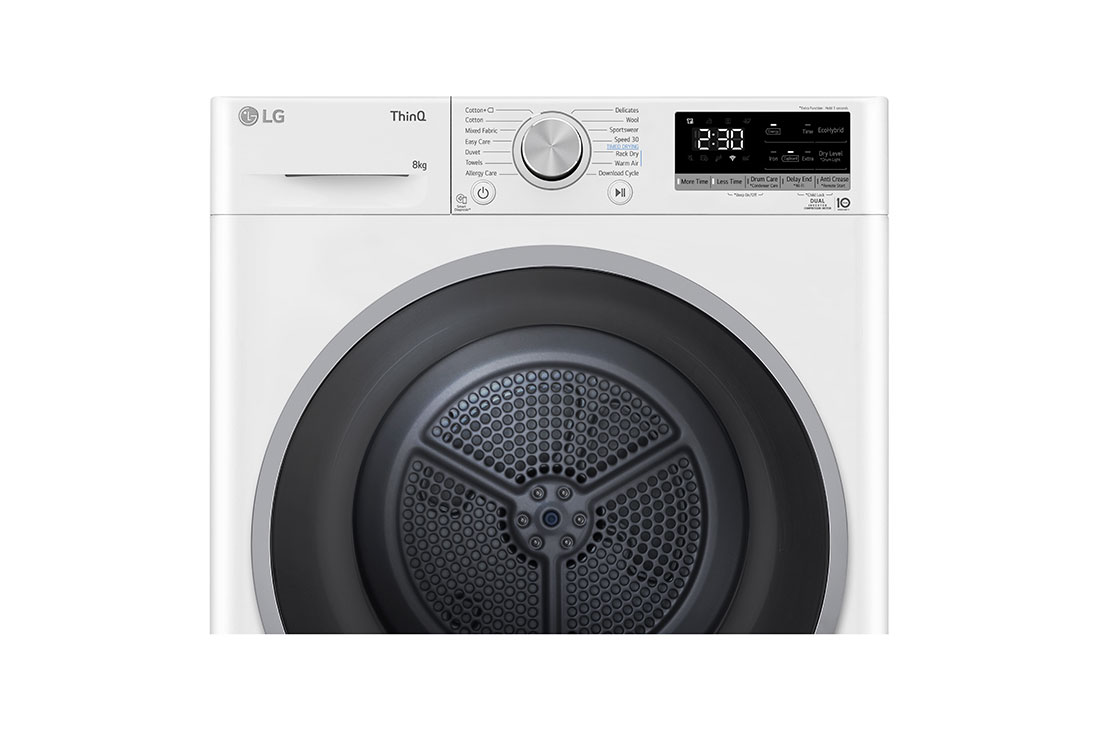LG 8-kg DUAL Inverter Heat Pump™ Eco-Hybridikuivain Lämpöpumpputekniikalla, P0AOTR1W9, P0AOTR1W9, thumbnail 4