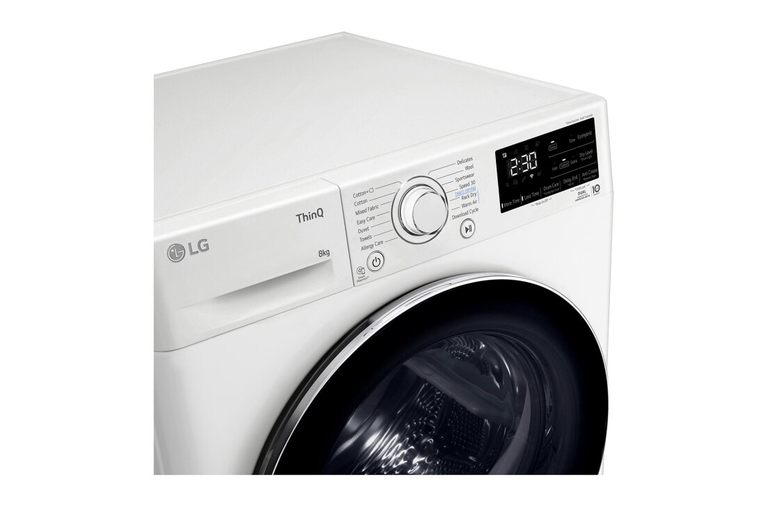 LG 8-kg DUAL Inverter Heat Pump™ Eco-Hybridikuivain Lämpöpumpputekniikalla , RC7DN8029, RC7DN8029, thumbnail 7