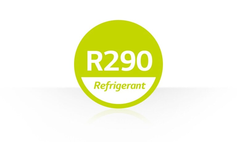 There is the 'R290 refrigerant' mark.