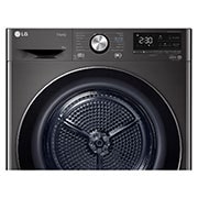 LG Musta 9-kg DUAL Inverter Heat Pump™ Eco-Hybridikuivain Lämpöpumpputekniikalla , Front Detail, RV9DN903B, thumbnail 5