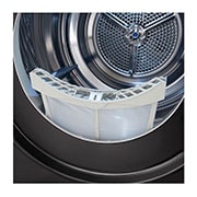 LG Musta 9-kg DUAL Inverter Heat Pump™ Eco-Hybridikuivain Lämpöpumpputekniikalla , Left Perspective Detail, RV9DN903B, thumbnail 8