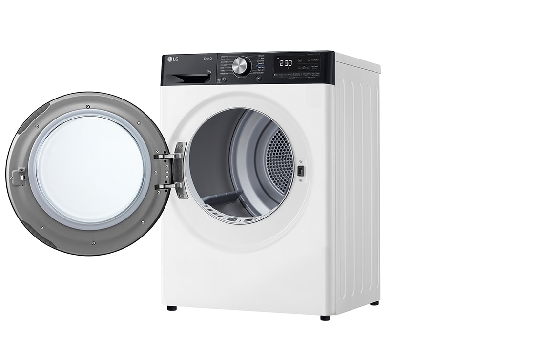 LG 9-kg DUAL Inverter Heat Pump™ Eco-Hybridikuivain Lämpöpumpputekniikalla, side door, RV9DN9029B, thumbnail 3