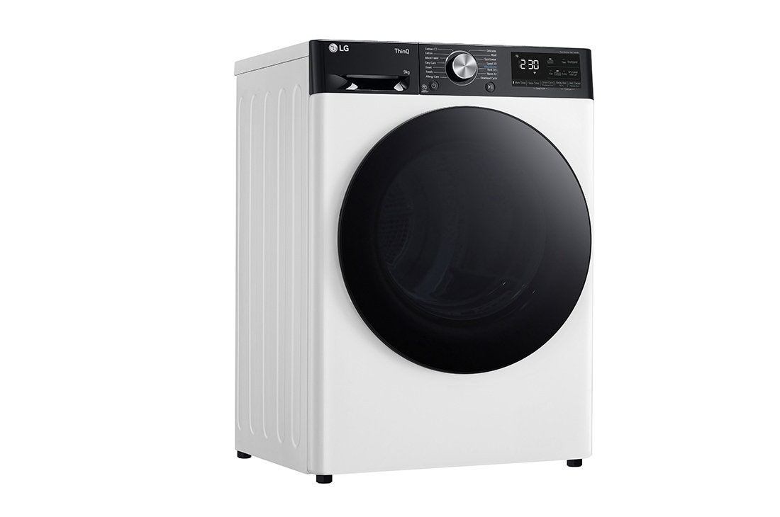 LG 9-kg DUAL Inverter Heat Pump™ Eco-Hybridikuivain Lämpöpumpputekniikalla, side right  view, RV9DN9029B, thumbnail 8