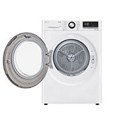 LG 9-kg DUAL Inverter Heat Pump™ Eco-Hybridikuivain Lämpöpumpputekniikalla , Front view with door open, RV9DN9037, thumbnail 2