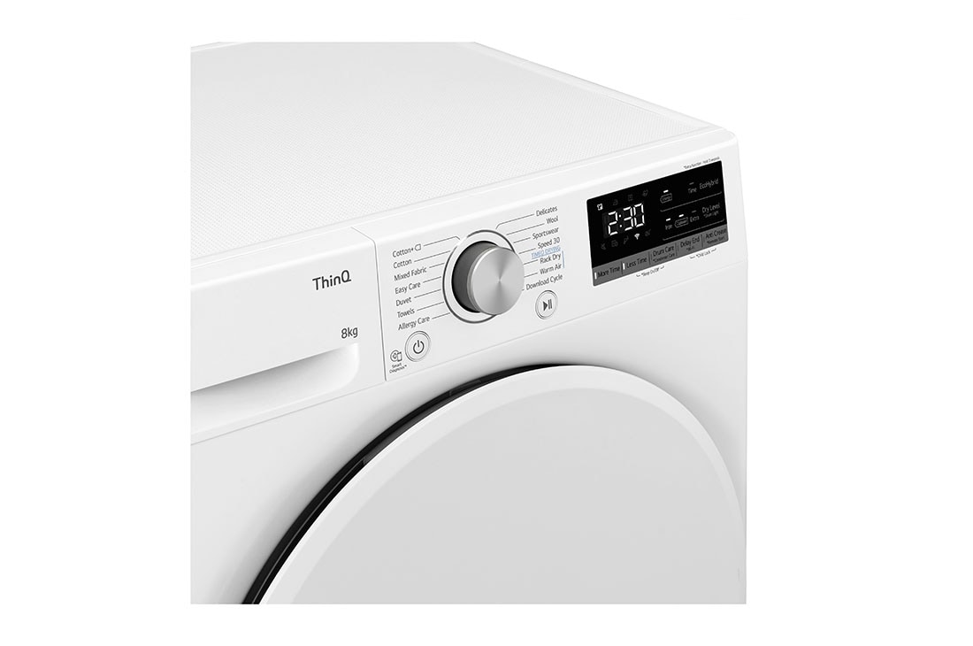 LG 8-kg DUAL Inverter Heat Pump™ Eco-Hybridikuivain Lämpöpumpputekniikalla, Detail view 2, RH80V5AV0N, thumbnail 5