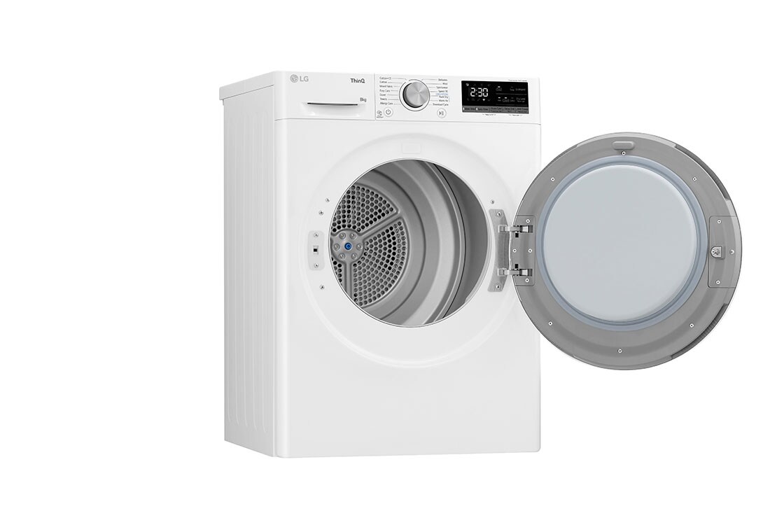 LG 8-kg DUAL Inverter Heat Pump™ Eco-Hybridikuivain Lämpöpumpputekniikalla, Left Side Open, RH80V5AV0N, thumbnail 11