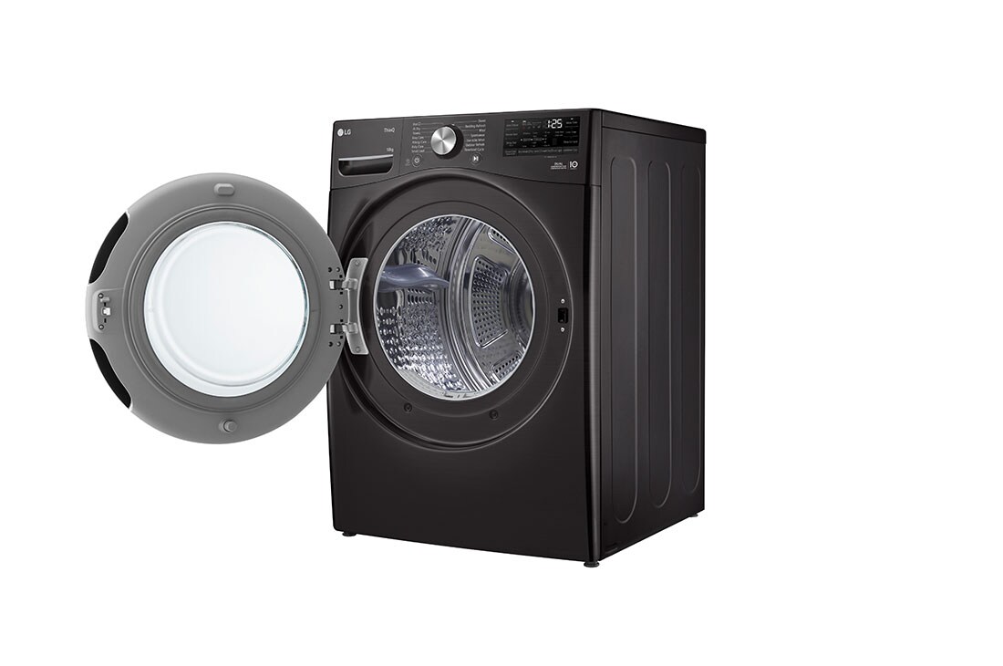 LG RH18U8JVCW-18 kg DUAL Inverter Heat Pump™, right view with open door, RH18U8JVCW, thumbnail 11