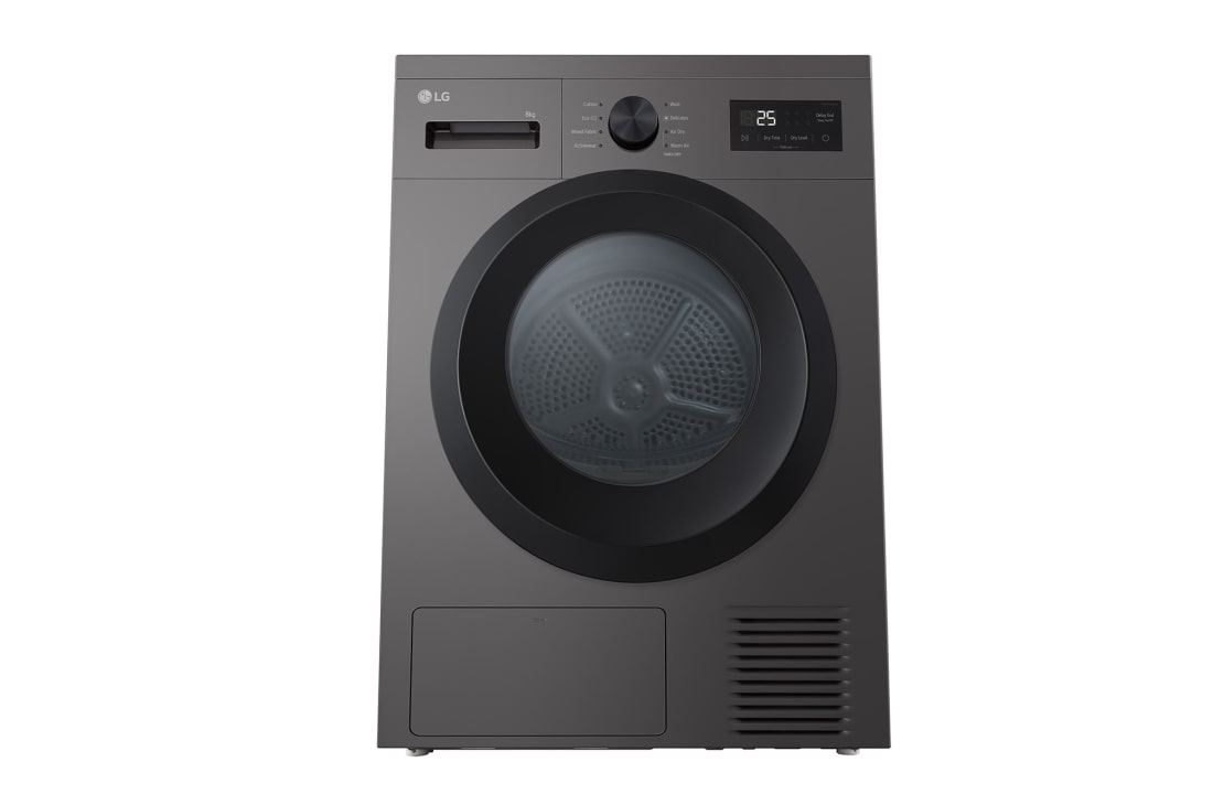 LG 8 kg Kuivausrumpu (Dark Silver) - Energialuokka  C/A+++, Heat Pump ja Smart Diagnosis™  Wi-Fi, 8 kg Kuivausrumpu (Dark Silver) - Energialuokka  C/A+++, Heat Pump ja Smart Diagnosis™  Wi-Fi, RHA1008NDK