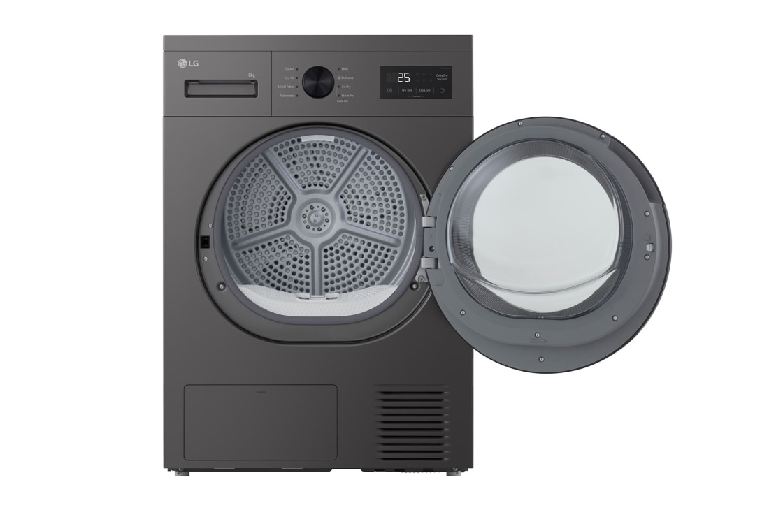 LG 8 kg Kuivausrumpu (Dark Silver) - Energialuokka  C/A+++, Heat Pump ja Smart Diagnosis™  Wi-Fi, 8 kg Kuivausrumpu (Dark Silver) - Energialuokka  C/A+++, Heat Pump ja Smart Diagnosis™  Wi-Fi, RHA1008NDK, thumbnail 3