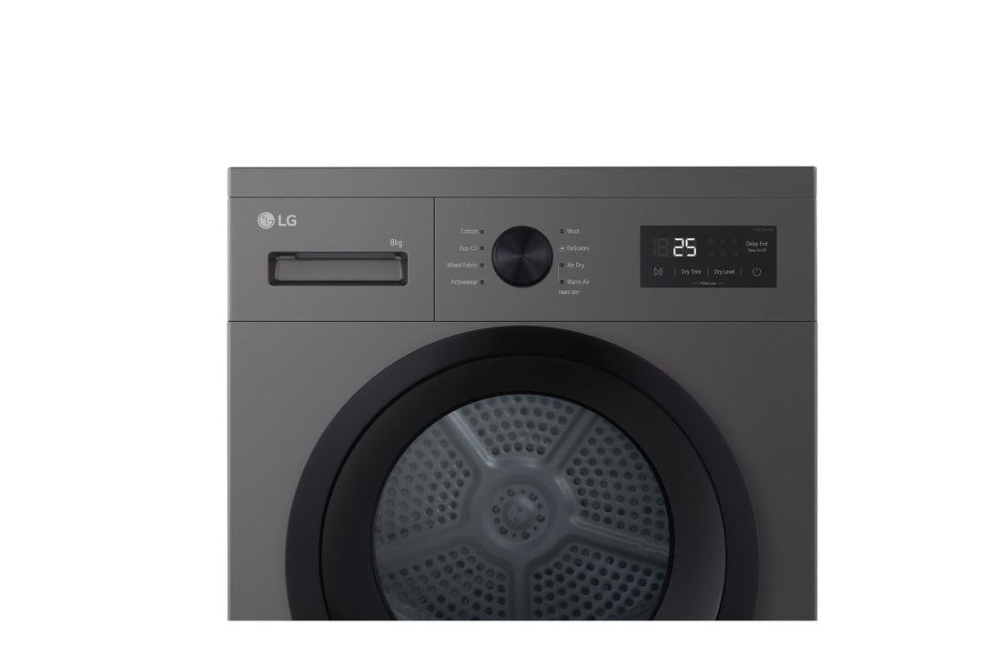 LG 8 kg Kuivausrumpu (Dark Silver) - Energialuokka  C/A+++, Heat Pump ja Smart Diagnosis™  Wi-Fi, 8 kg Kuivausrumpu (Dark Silver) - Energialuokka  C/A+++, Heat Pump ja Smart Diagnosis™  Wi-Fi, RHA1008NDK, thumbnail 9