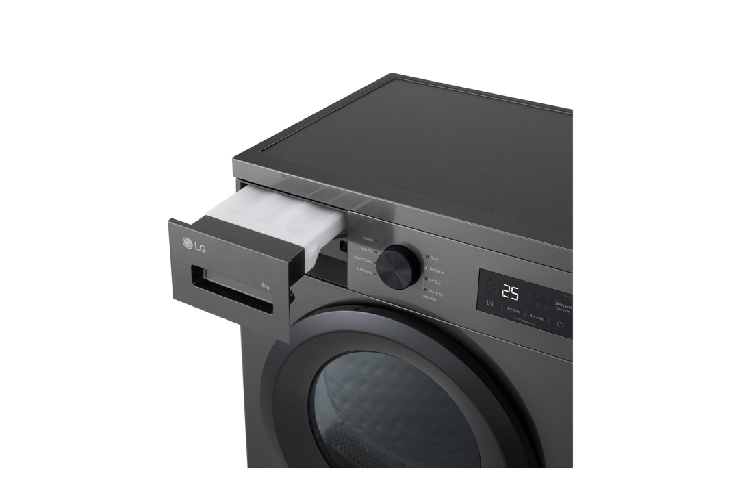 LG 8 kg Kuivausrumpu (Dark Silver) - Energialuokka  C/A+++, Heat Pump ja Smart Diagnosis™  Wi-Fi, 8 kg Kuivausrumpu (Dark Silver) - Energialuokka  C/A+++, Heat Pump ja Smart Diagnosis™  Wi-Fi, RHA1008NDK, thumbnail 10