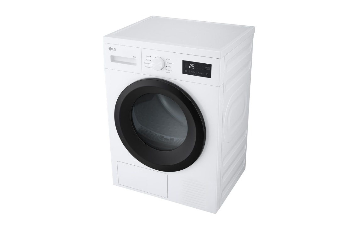 LG 8 kg Kuivausrumpu (Valkoinen) - Energialuokka  C/A+++, Heat Pump ja Smart Diagnosis™  Wi-Fi, 8 kg Kuivausrumpu (Valkoinen) - Energialuokka  C/A+++, Heat Pump ja Smart Diagnosis™  Wi-Fi, RHA1008NWK, thumbnail 4