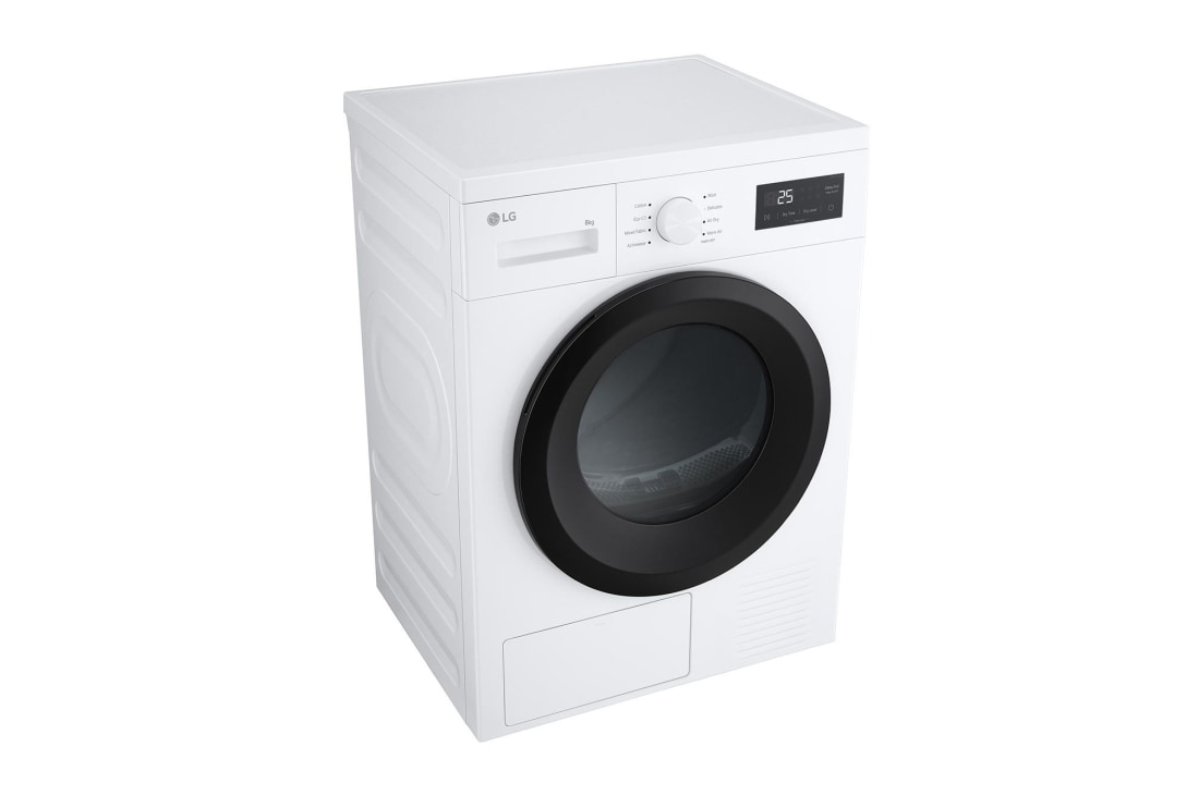 LG 8 kg Kuivausrumpu (Valkoinen) - Energialuokka  C/A+++, Heat Pump ja Smart Diagnosis™  Wi-Fi, 8 kg Kuivausrumpu (Valkoinen) - Energialuokka  C/A+++, Heat Pump ja Smart Diagnosis™  Wi-Fi, RHA1008NWK, thumbnail 5