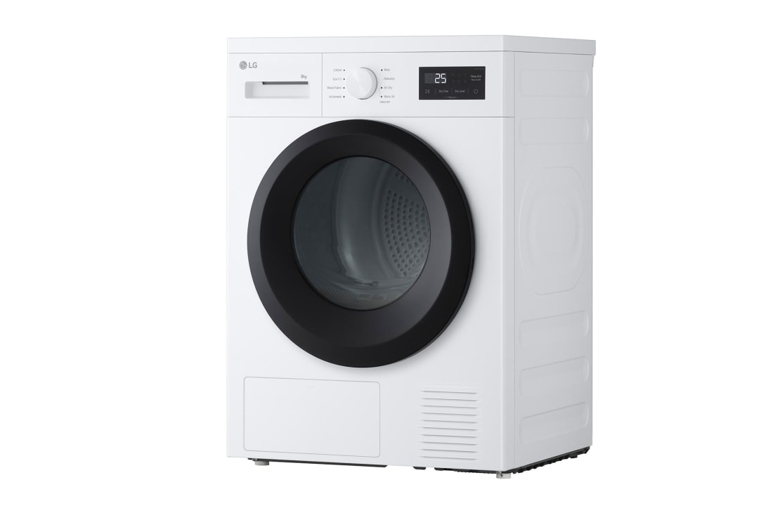 LG 8 kg Kuivausrumpu (Valkoinen) - Energialuokka  C/A+++, Heat Pump ja Smart Diagnosis™  Wi-Fi, 8 kg Kuivausrumpu (Valkoinen) - Energialuokka  C/A+++, Heat Pump ja Smart Diagnosis™  Wi-Fi, RHA1008NWK, thumbnail 8