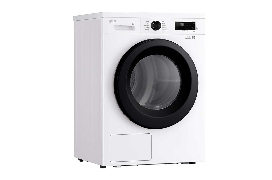 LG 9 kg Kuivausrumpu(Essence White) - Energialuokka  C/A+++, Heat Pump ja Smart Diagnosis™ kanssa Wi-Fi, Drum, RHX1009NWK, thumbnail 3