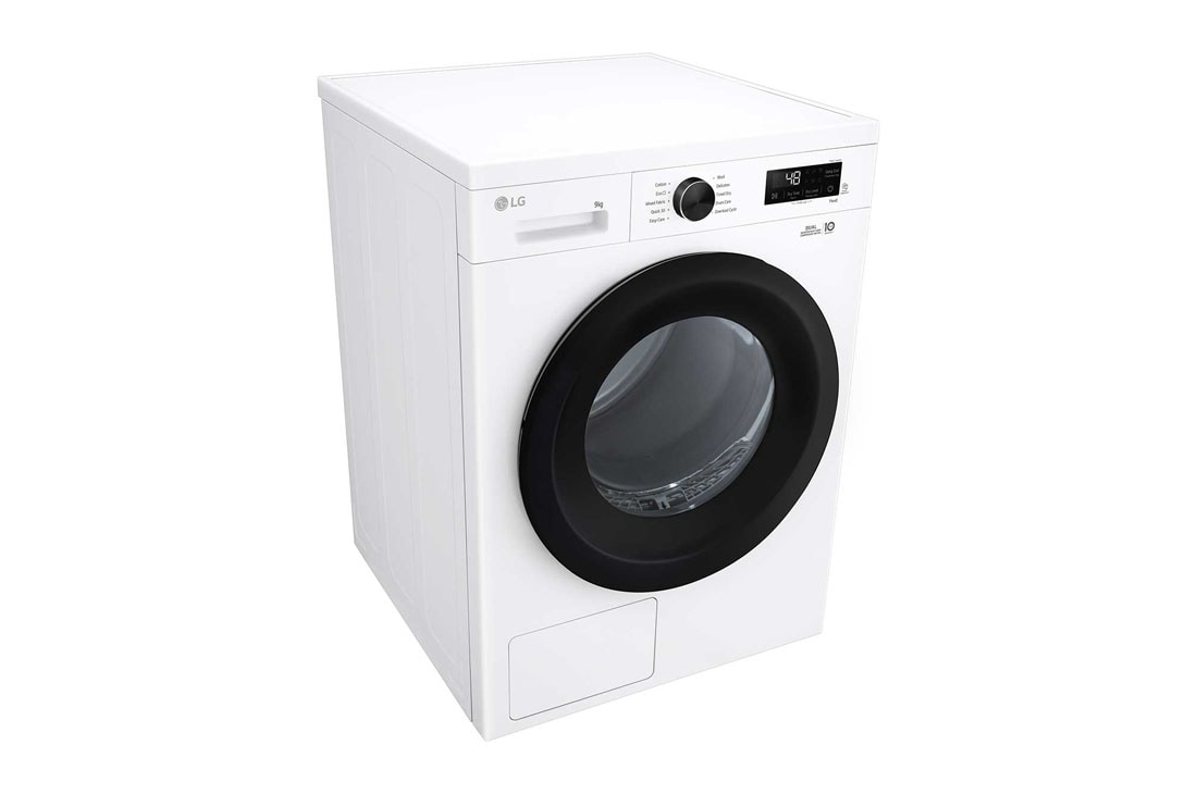 LG 9 kg Kuivausrumpu(Essence White) - Energialuokka  C/A+++, Heat Pump ja Smart Diagnosis™ kanssa Wi-Fi, Side view, RHX1009NWK, thumbnail 9