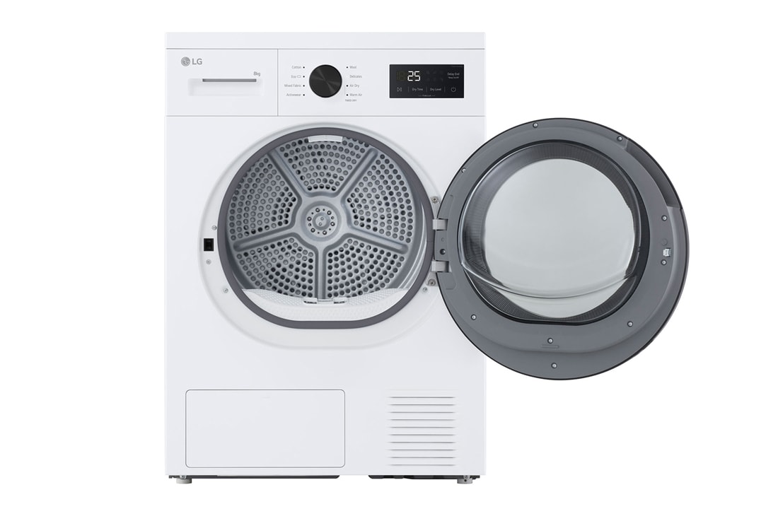 LG 8 kg Kuivausrumpu(Dark Silver) - Energialuokka  D/A++ ja Heat Pump, 8 kg Kuivausrumpu(Dark Silver) - Energialuokka  D/A++ ja Heat Pump, RHA1008NWKB, thumbnail 2