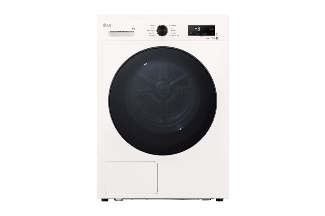 LG 9 kg Kuivausrumpu (Essence White) - Energialuokka  C/A+++, Heat Pump ja Smart Diagnosis™  Wi-Fi, RHX1009NWB