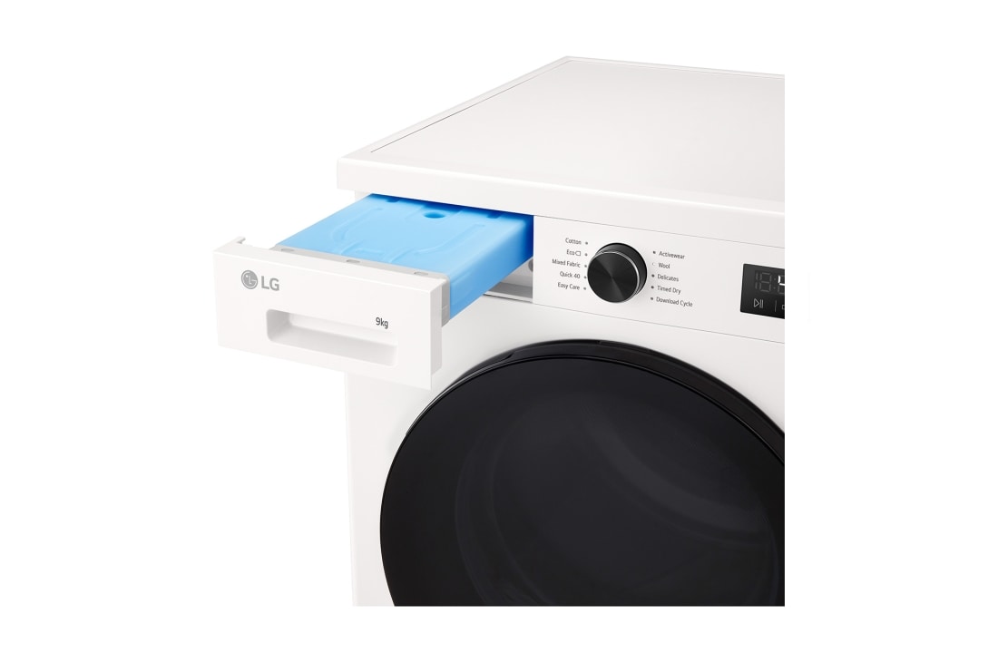 LG 9 kg Kuivausrumpu (Essence White) - Energialuokka  C/A+++, Heat Pump ja Smart Diagnosis™  Wi-Fi, RHX1009NWB, thumbnail 5