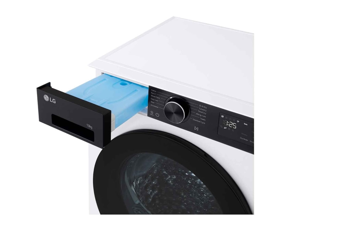 LG 10kg Kuivausrumpu (Valkoinen) | Energialuokka B, DUAL Inverter Heat Pump™ ja Smart Diagnosis™ Wi-Fi-yhteydellä, LG 10kg Kuivausrumpu (Valkoinen) | Energialuokka B, DUAL Inverter Heat Pump™ ja Smart Diagnosis™ Wi-Fi-yhteydellä, RHX5010TKB, thumbnail 5