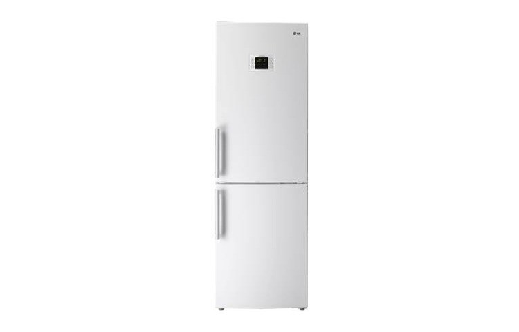 LG Energialuokan A+ jääkaappi-pakastin. Ei tarvitse sulattaa. Kätevää säilytystä. 185 cm (nettotilavuus 343 litraa), GB7038SWTW