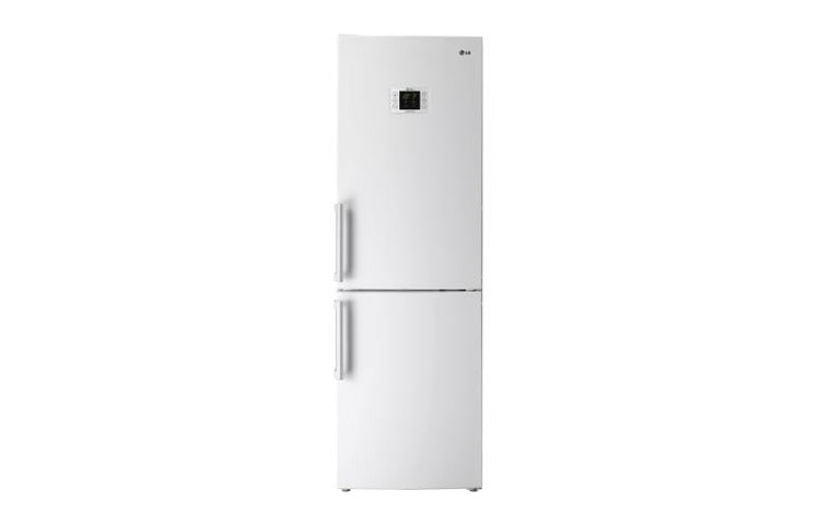 LG Energialuokan A++ jääkaappi-pakastin. Ei tarvitse sulattaa. Kätevää säilytystä. 185 cm (nettotilavuus 343 litraa), GB7038SWTZ