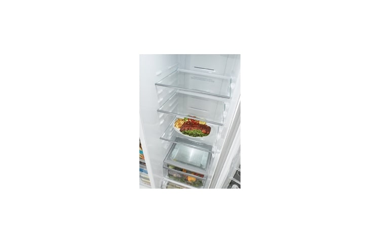 LG Side-by-side-kaappi, ei tarvitse sulattaa. (Nettotilavuus 532 litraa), GSB325NSQV, thumbnail 4