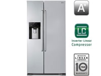 Side-by-side-kaappi, ei tarvitse sulattaa. Jääpalakoneen (Nettotilavuus 508 litraa)1