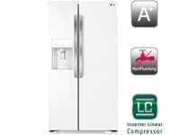 Side-by-side-kaappi, ei tarvitse sulattaa. Non Plumbing -annostelija. (Nettotilavuus 508 litraa)1