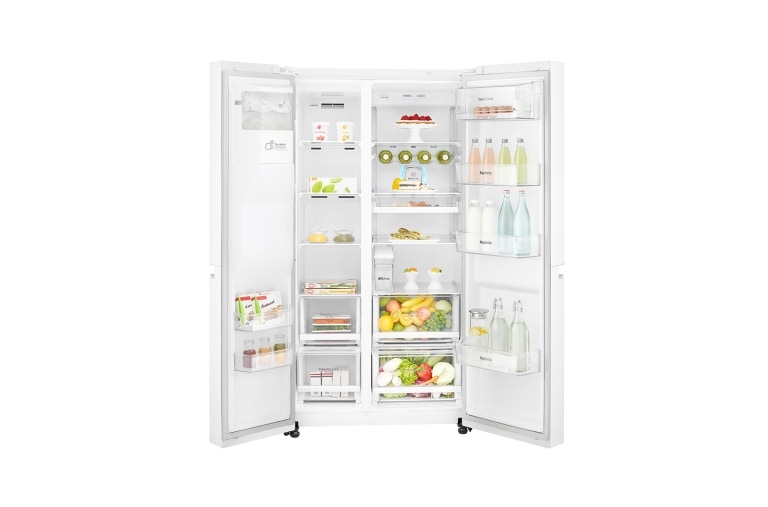 LG 625L Side by Side (Valkoinen) Energialuokka F, Vesi/jää ilman vesijohtoliitäntää, Smart Diagnosis™ - Wi-Fi-yhteys, GSL761SWYV, thumbnail 2