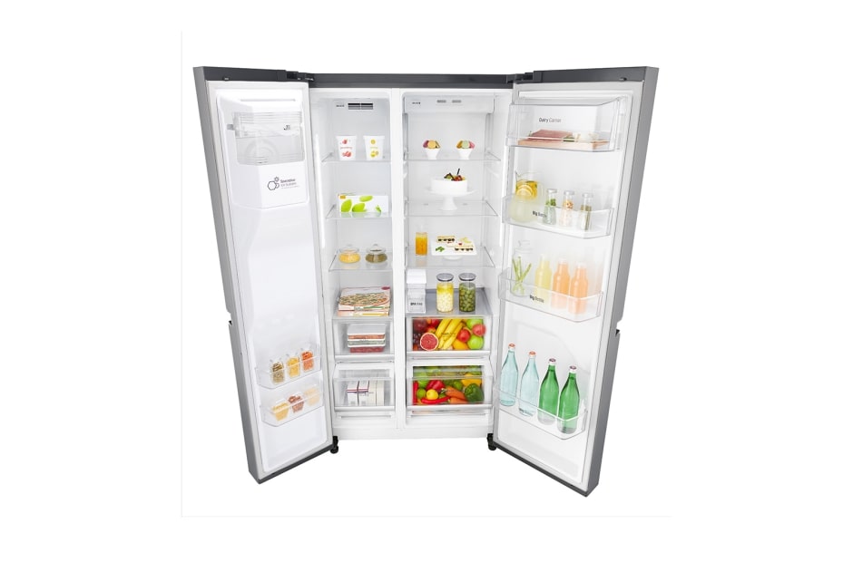 LG 625L Side by Side (Shiny Steel) - Jään ja veden annostelija Energialuokka F Vesi/jää ilman vesijohtoliitäntää, Smart Diagnosis™ - Wi-Fi-yhteys, GSL761PZUZ, thumbnail 5