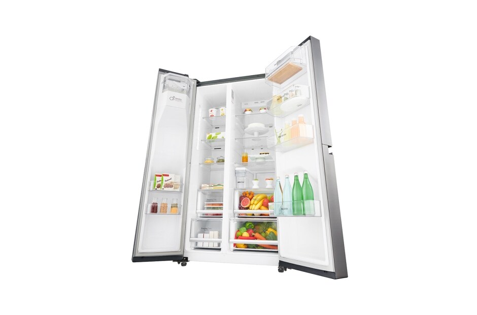 LG 625L Side by Side (Shiny Steel) - Jään ja veden annostelija Energialuokka F Vesi/jää ilman vesijohtoliitäntää, Smart Diagnosis™ - Wi-Fi-yhteys, GSL761PZUZ, thumbnail 6
