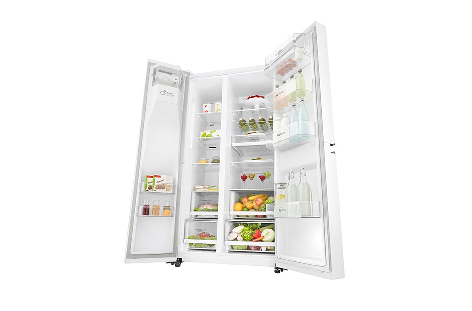 LG 625L Side by Side (Valkoinen) Energialuokka F, Vesi/jää vesijohtoliitännällä, Smart Diagnosis™ - Wi-Fi-yhteys, GSL760SWXV, thumbnail 6