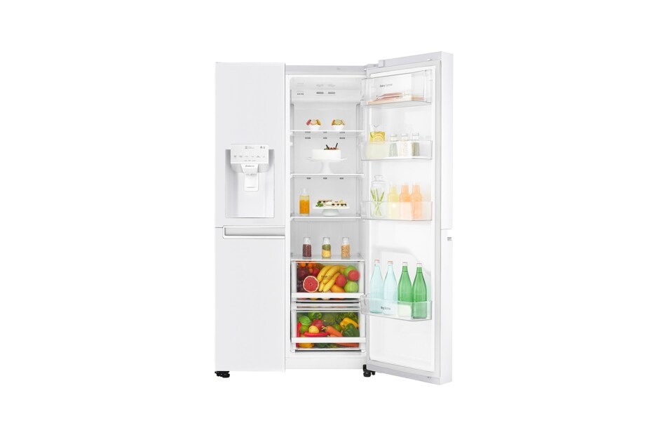 LG 625L Side by Side (Valkoinen) Energialuokka F, Vesi/jää vesijohtoliitännällä, Smart Diagnosis™ - Wi-Fi-yhteys, GSL760SWXV, thumbnail 3