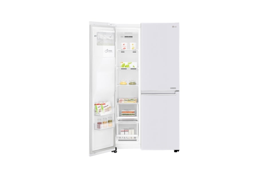 LG 625L Side by Side (Valkoinen) Energialuokka F, Vesi/jää vesijohtoliitännällä, Smart Diagnosis™ - Wi-Fi-yhteys, GSL760SWXV, thumbnail 4