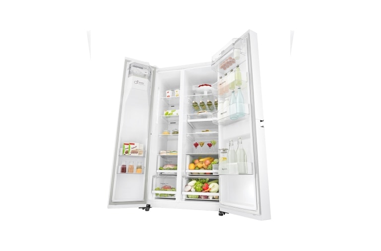 LG 625L Side by Side (Valkoinen) Energialuokka F, Vesi/jää vesijohtoliitännällä, Smart Diagnosis™ - Wi-Fi-yhteys, GSL760SWXV, thumbnail 6