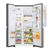 LG 625L Door in Door™ Side by Side (Shiny Steel) Energialuokka F,  Vesi/jää ilman vesijohtoliitäntää, Smart Diagnosis™ - Wi-Fi-yhteys, GSJ761PZTZ, thumbnail 4