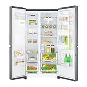 LG 625L Door in Door™ Side by Side (Shiny Steel) Energialuokka F,  Vesi/jää ilman vesijohtoliitäntää, Smart Diagnosis™ - Wi-Fi-yhteys, GSJ761PZTZ, thumbnail 10