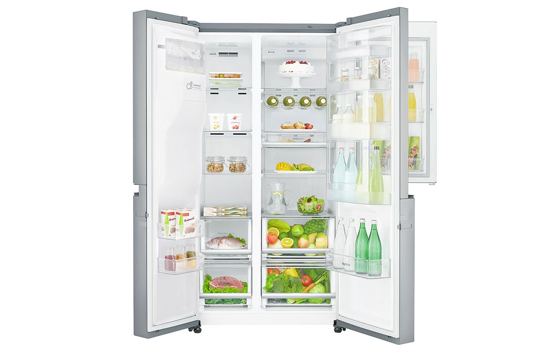 LG 625L Door in Door™ Side by Side (Noble Steel) Energialuokka F, Vesi/jää vesijohtoliitännällä, Smart Diagnosis™ - Wi-Fi-yhteys, GSJ960NSTZ, thumbnail 3