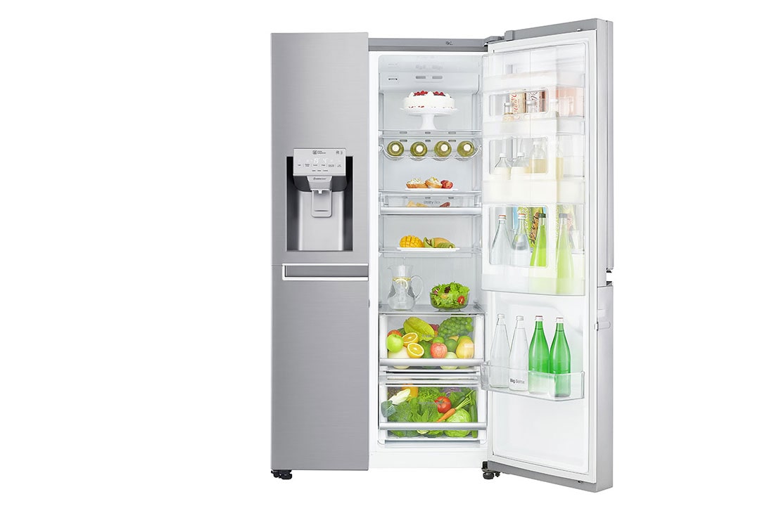 LG 625L Door in Door™ Side by Side (Noble Steel) Energialuokka F, Vesi/jää vesijohtoliitännällä, Smart Diagnosis™ - Wi-Fi-yhteys, GSJ960NSTZ, thumbnail 7