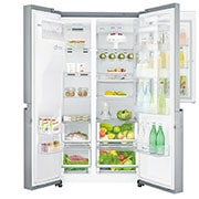 LG 625L Door in Door™ Side by Side (Noble Steel) Energialuokka F, Vesi/jää vesijohtoliitännällä, Smart Diagnosis™ - Wi-Fi-yhteys, GSJ960NSTZ, thumbnail 3